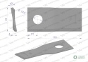 Nóż. nożyk kosiarka 110X49X4X19.5 prawyzastosowanie RS110L Sipma WARYŃSKI ( sprzedawane po 25 )