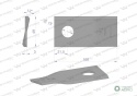 Nóż. nożyk kosiarka prawy 100x48x3mm otwór 19 zastosowanie 9041777 9527280 Claas WARYŃSKI ( sprzedawane po 25 )