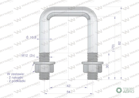 Jarzmo, Cybant, M12 42x70, Waryński