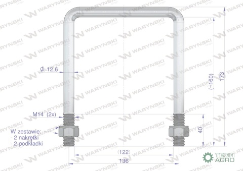 Jarzmo, Cybant, M14 122x160, Waryński