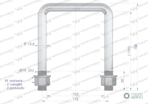 Jarzmo, Cybant, M16 102x140, Waryński