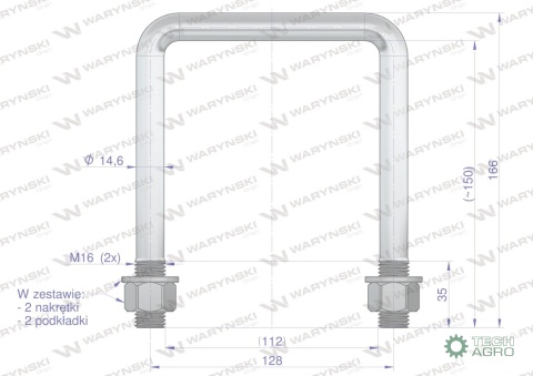 Jarzmo, Cybant, M16 112x150, Waryński