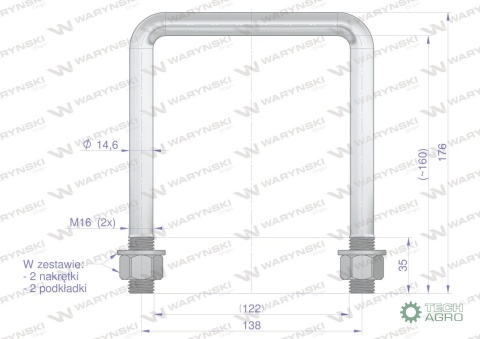 Jarzmo, Cybant, M16 122x160, Waryński