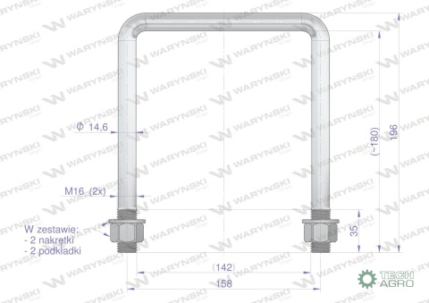 Jarzmo, Cybant, M16 142x180, Waryński