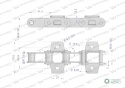 Łańcuch podajnika CA550VD łapka K1 co 2ogniwa 5m Waryński