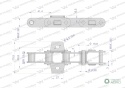 Łańcuch podajnika CA550VD łapka K1 co 4ogniwa 5m Waryński