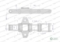 Łańcuch podajnika pochyłego 38.4V łapkaK1 co 6 ogniwo 5m Waryński