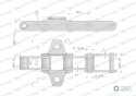 Łańcuch podajnika pochyłego 38.4V łapkaK1 co 8 ogniwo 5m Waryński