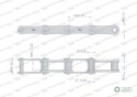 Łańcuch rolkowy 216B (R1 2) 5 m Waryński
