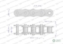 Łańcuch rolkowy L12A1-38PZ zastosowanieClaas 686200. 686200.0. 0006862000 Waryński