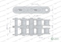 Łańcuch rolkowy prosta płytka 08B-2 (R21/2) 5 m Waryński