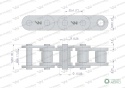 Łańcuch rolkowy prosta płytka 16B-1 (R11) 5 m Waryński