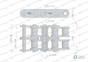 Łańcuch rolkowy prosta płytka 16B-2 (R21) 5 m Waryński