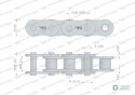 Łańcuch rolkowy wzmocniony 10A-1 ANSI A50 (R1 5/8) 2.5m Waryński