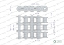 Łańcuch rolkowy wzmocniony 12A-3 ANSI A60 (R3 3/4) 5 m Waryński