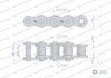 Łańcuch rolkowy wzmocniony przemysłowy 08BH-1 (R1 1/2) 2.5 m Waryński