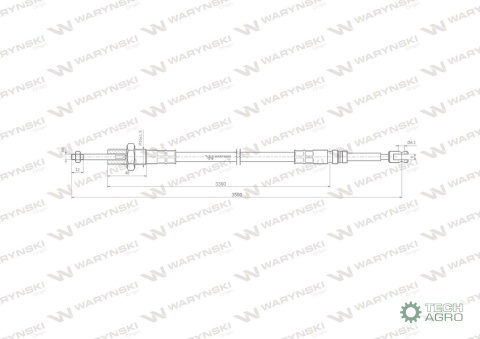 Linka do sterowania rozdzielaczem na widełki L-3500mm Waryński