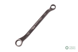 Klucz oczkowy odsadzony 17 x 19 mm. CrVstandard ASME B107.9 Waryński