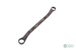 Klucz oczkowy odsadzony 18 x 19 mm. CrVstandard ASME B107.9 Waryński