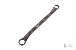 Klucz oczkowy odsadzony 21 x 23 mm. CrVstandard ASME B107.9 Waryński