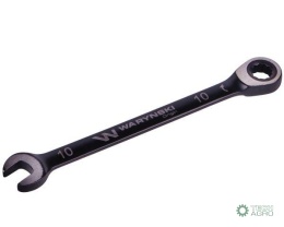 Klucz płasko-oczkowy 10 mm z grzechotką72 zęby standard ASME B107-2010 Waryński