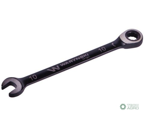 Klucz płasko-oczkowy 10 mm z grzechotką72 zęby standard ASME B107-2010 Waryński