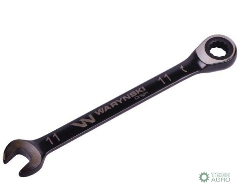 Klucz płasko-oczkowy 11 mm z grzechotką72 zęby standard ASME B107-2010 Waryński
