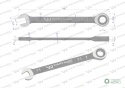 Klucz płasko-oczkowy 11 mm z grzechotką72 zęby standard ASME B107-2010 Waryński