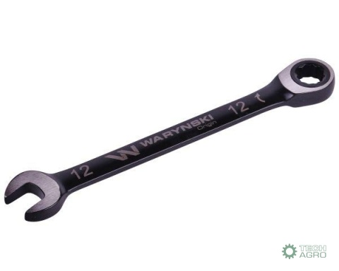 Klucz płasko-oczkowy 12 mm z grzechotką72 zęby standard ASME B107-2010 Waryński
