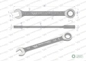 Klucz płasko-oczkowy 14 mm z grzechotką72 zęby standard ASME B107-2010 Waryński