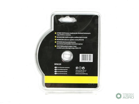 Tarcza diamentowa segmentowa 115 x22.23mm do cięcia betonu Waryński