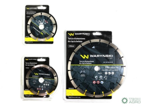 Tarcza diamentowa segmentowa 125 x22.23mm do cięcia betonu Waryński
