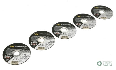 Tarcza do cięcia metalu 115 x1.0 x22.23mm Waryński (sprzedawana po 5 szt w op.5 szt)