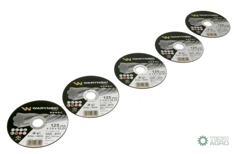 Tarcza do cięcia metalu 125 x1.0 x22.23mm Waryński (sprzedawane po 5 szt w op 5 szt)