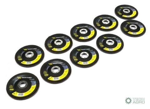 Tarcza do szlifierki 125 mm lamelkowa. cyrkonowa GR80 (sprzedawana po 10 szt.) Waryński