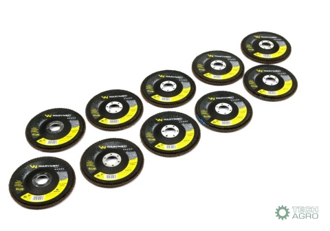 Tarcza do szlifierki 125 mm lamelkowa zelektrokorundem GR120 (sprzedawana po 10 szt.) Waryński