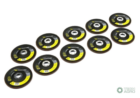 Tarcza do szlifierki 125 mm lamelkowa zelektrokorundem GR60 (sprzedawana po 10 szt.) Waryński