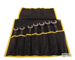 Zestaw kluczy płaskooczkowych w pokrowcu 7 szt rozmiary 18-24 w standardzie ASME B107-2010 Waryński