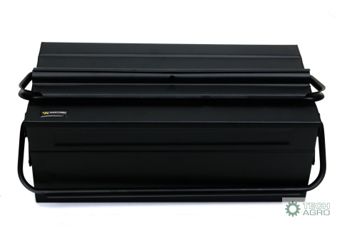 Zestaw narzędzi nasadek i kluczy w metalowej skrzynce Waryński