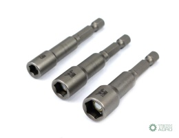 Zestaw nasadek z uchwytem narzedziowym 6. 8. 10 mm długość 65 mm Waryński