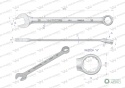 Klucz płaskooczkowy extra długi 36mm dł510mm standard ASME B107.9M Waryński