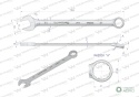 Klucz płaskooczkowy extra długi 41mm dł550mm standard ASME B107.9M Waryński