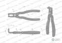 Specjalistyczne szczypce do pierścieni osadczych 127 mm wewnętrzne wygięte Waryński