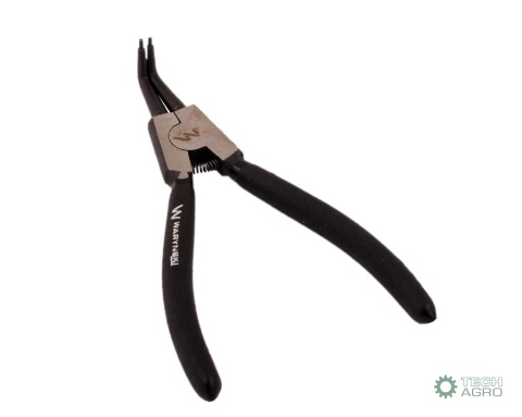 Szczypce do pierścieni osadczych 180 mmzewnętrzne wygięte Waryński