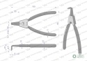 Szczypce do pierścieni osadczych 180 mmzewnętrzne wygięte Waryński