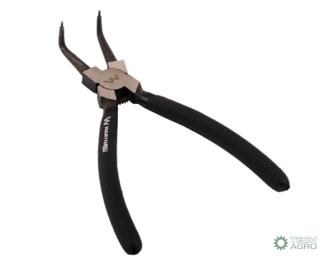 Szczypce do pierścieni osadczych 200 mmwewnętrzne wygięte Waryński