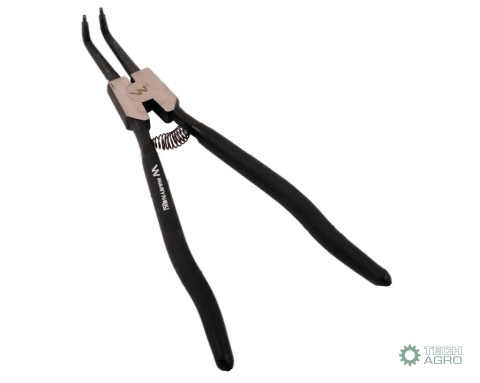 Szczypce do pierścieni osadczych 300 mmzewnętrzne wygięte Waryński