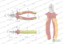Szczypce izolowane, boczne, 160 mm. VDE. Waryński
