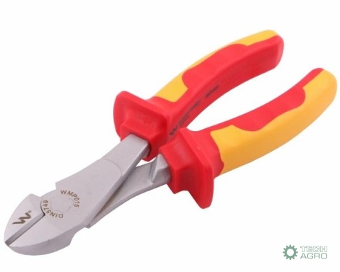 Szczypce izolowane, boczne 180 mm. VDE.Waryński