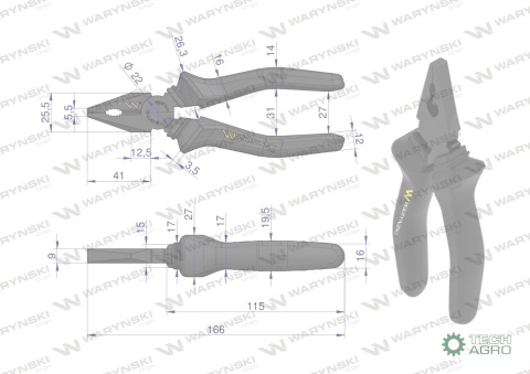Szczypce uniwersalne 160 mm Waryński